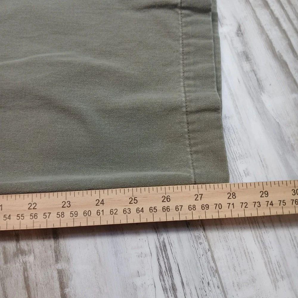 Lee Dungarees Mens Cargo Pants Olive Green Cotton Relaxed Fit 35x30 401-3231